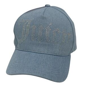 Juicy Couture Denim Blue Rhinestone Embellished Women’s Baseball Cap - NWT